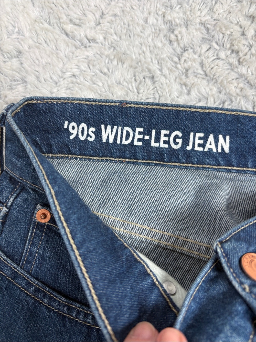 J. Crew 90’s Wide Leg High Rise Denim Jeans waist 29 - Picture 7 of 8